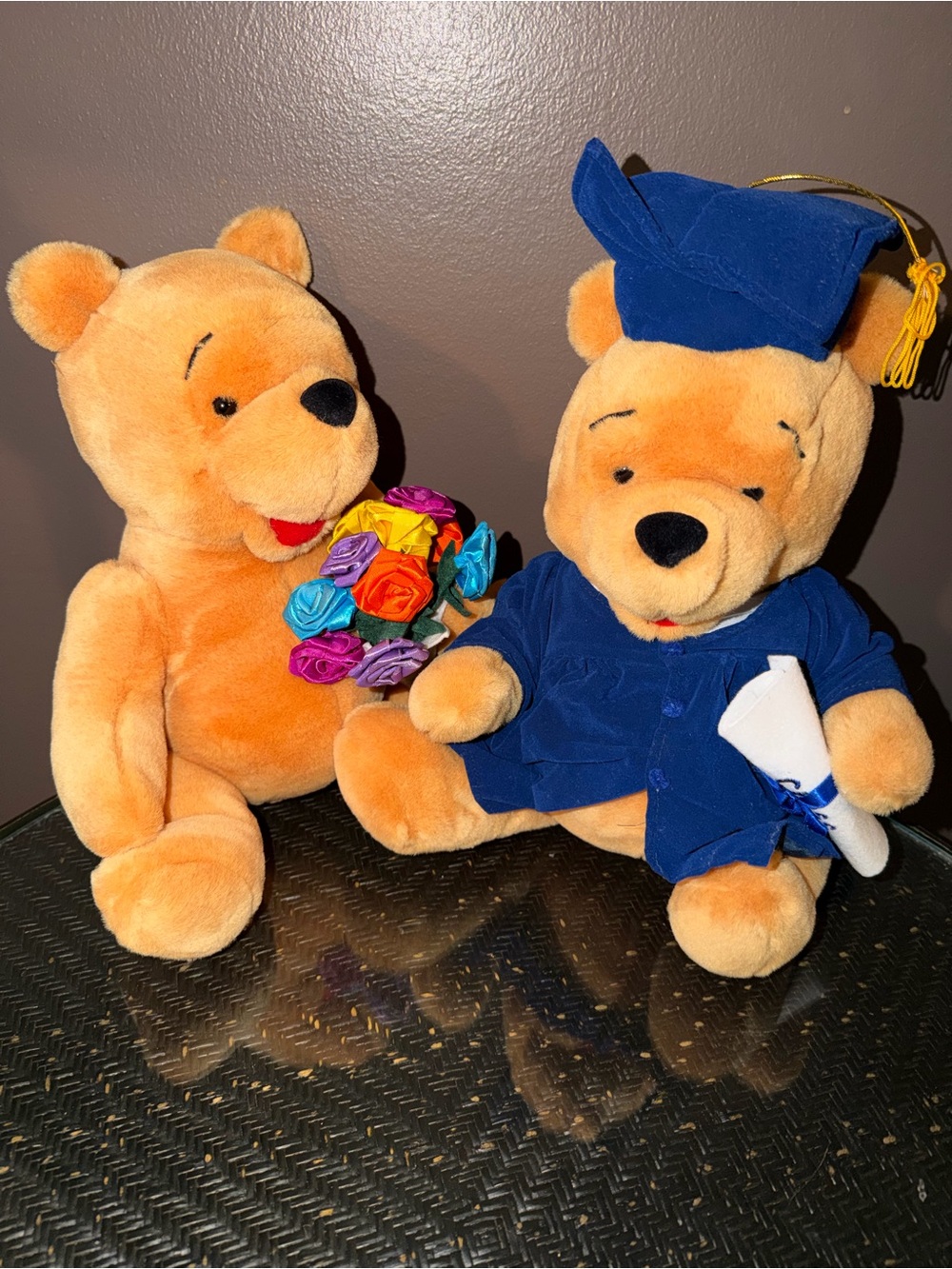 LOT OF 2 13” WALT DISNEY WINNIE THE POOH STUFFED ANIMALS